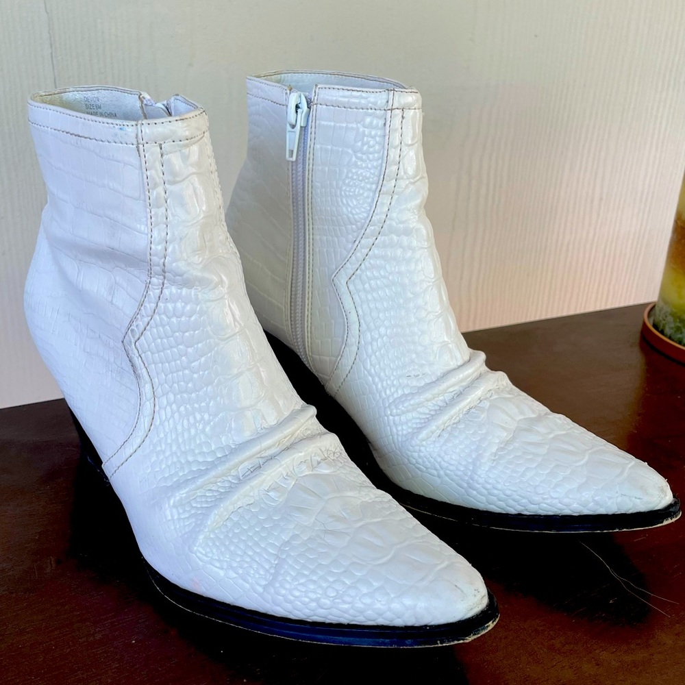 Coconuts by Matisse white croc booties